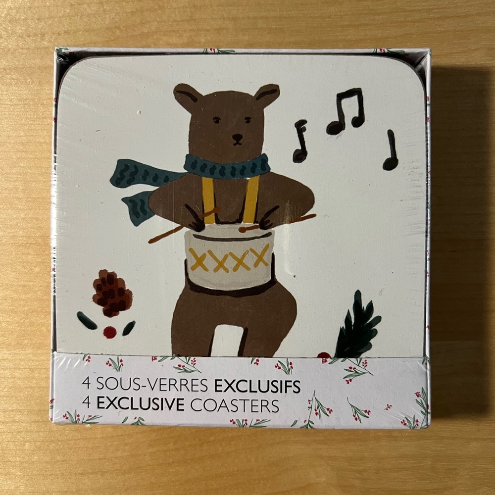Cute Christmas Coaster with animal pattern